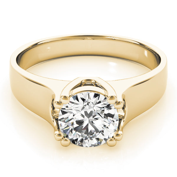 14K Yellow Gold 1ct Diamond Engagement Solitaire Ring