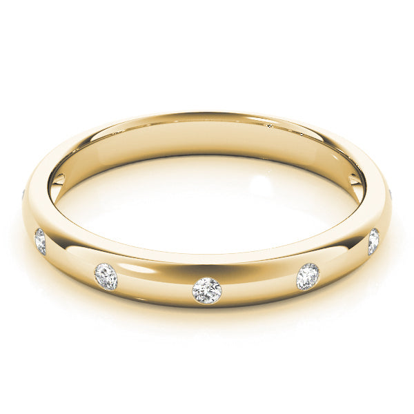 14K Yellow Gold Diamond Stackable Ring