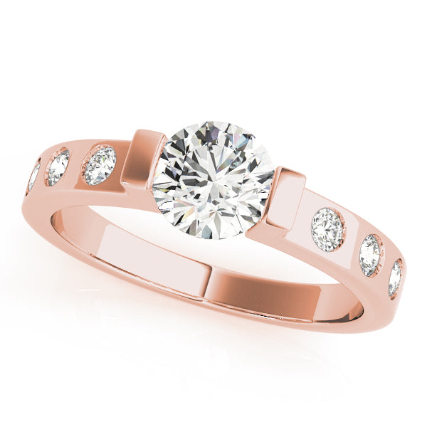 14K Rose Gold 1 CT Diamond Engagement Ring