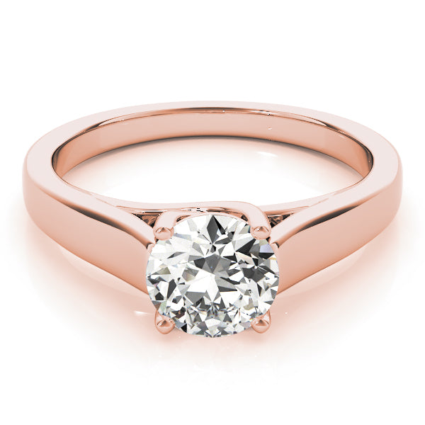 18K Rose Gold 1ct Diamond Engagement Solitaire Ring
