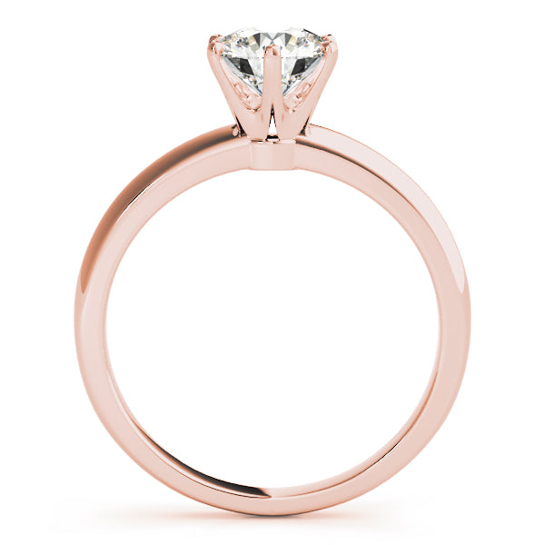 14K Rose Gold 1ct Round Diamond Solitaire Ring