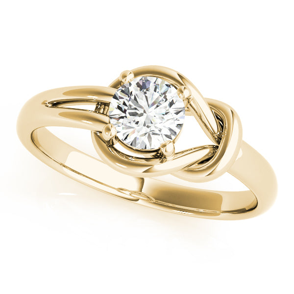 1CT Lab Diamond 18K Yellow Gold Love Knot Ring