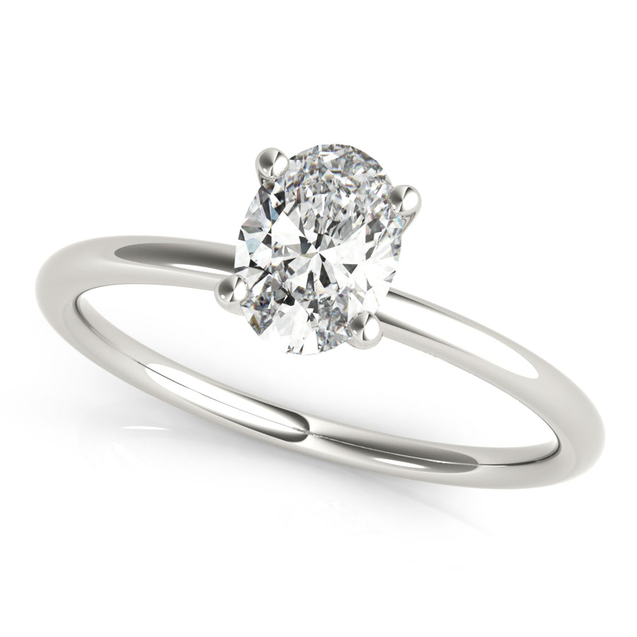 0.25CT Oval Diamond Solitaire Engagement Ring