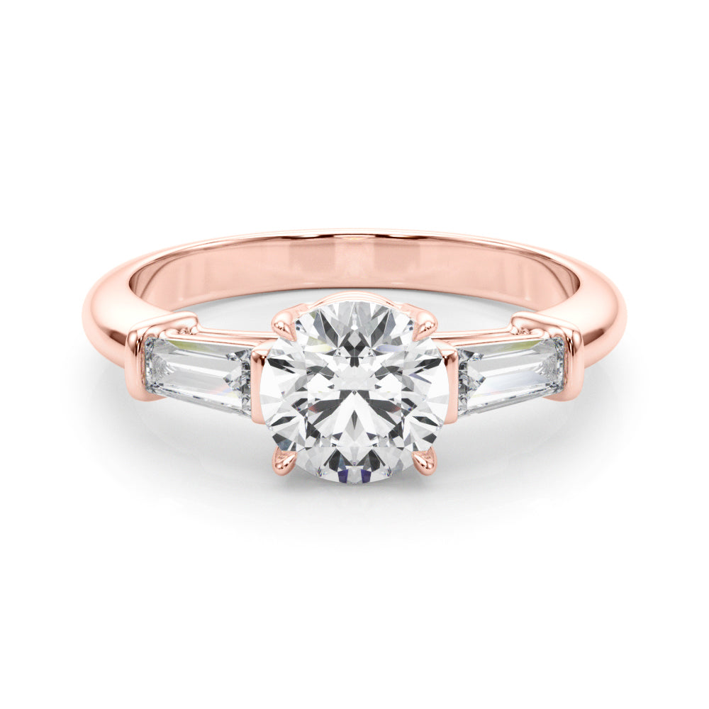 18K Rose Gold Diamond Engagement Ring 1.5ctw