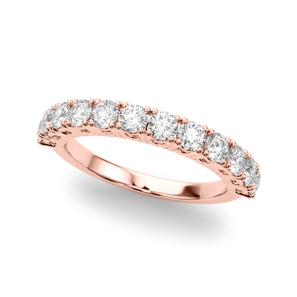 Rose Gold Lab Diamond Straight Wedding Band