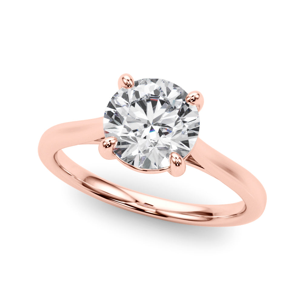 1 CT Lab Diamond 14K Rose Gold Solitaire