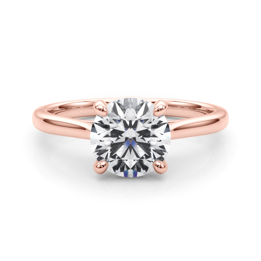 1 CT Lab Diamond 14K Rose Gold Solitaire