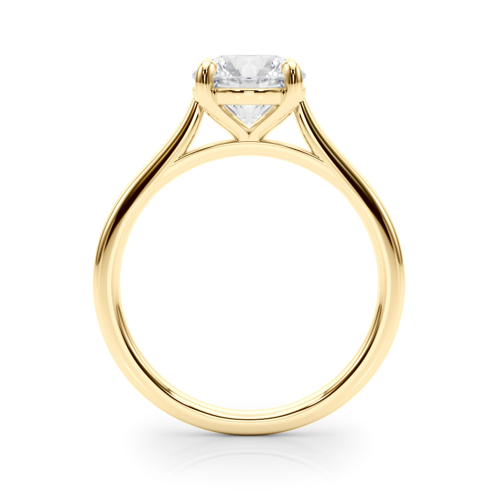 1 CT Lab Diamond 14K Yellow Gold Solitaire Pendant