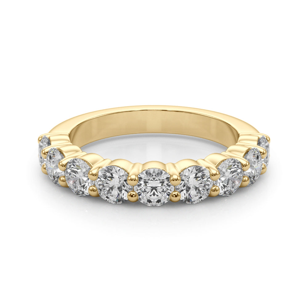 14K Yellow Gold 9-Stone Lab Diamond Ring