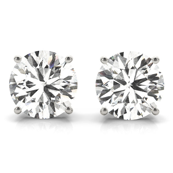 0.05CT Lab Diamond White Gold Stud Earrings