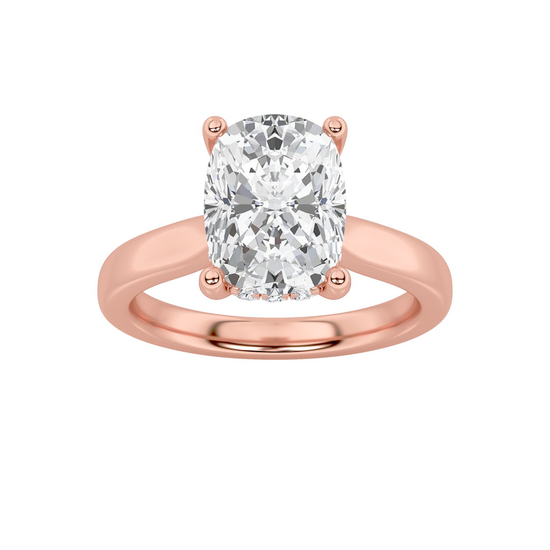14K Rose Gold 2ctw Lab Diamond Solitaire Ring Sz7