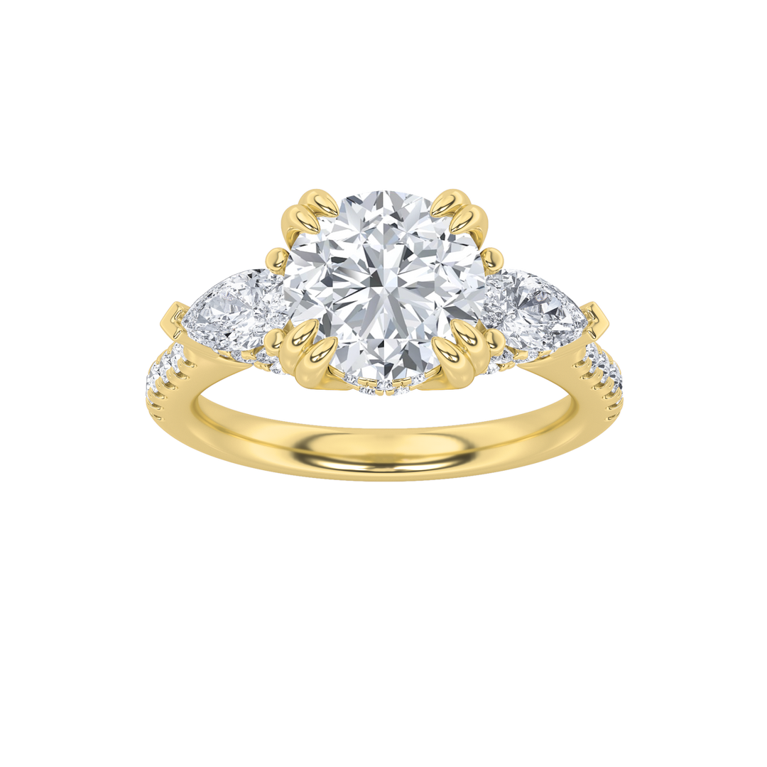 14K Yellow Gold 3ctw Lab Diamond Ring Sz7