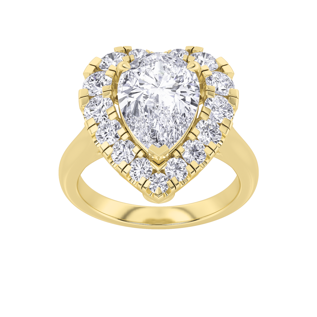 14K Yellow Gold 2.9ctw Lab Diamond Ring Sz7