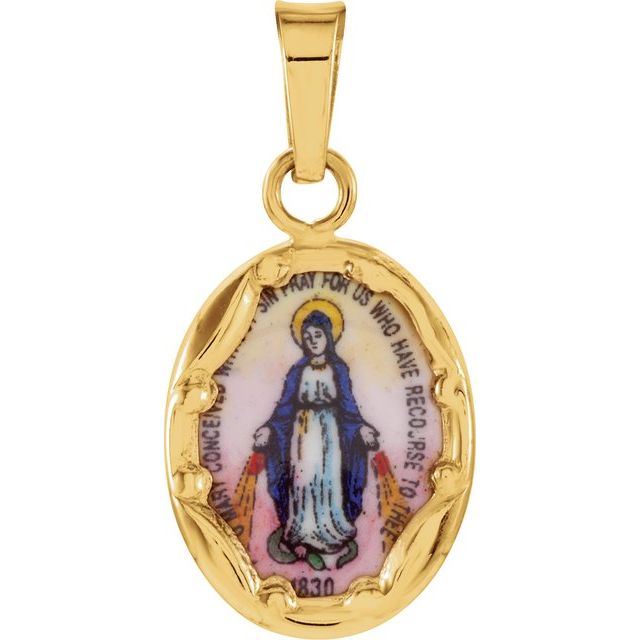 Hand Painted Porcelain Miraculous Medal