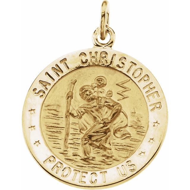St. Christopher Medal Necklace or Pendant