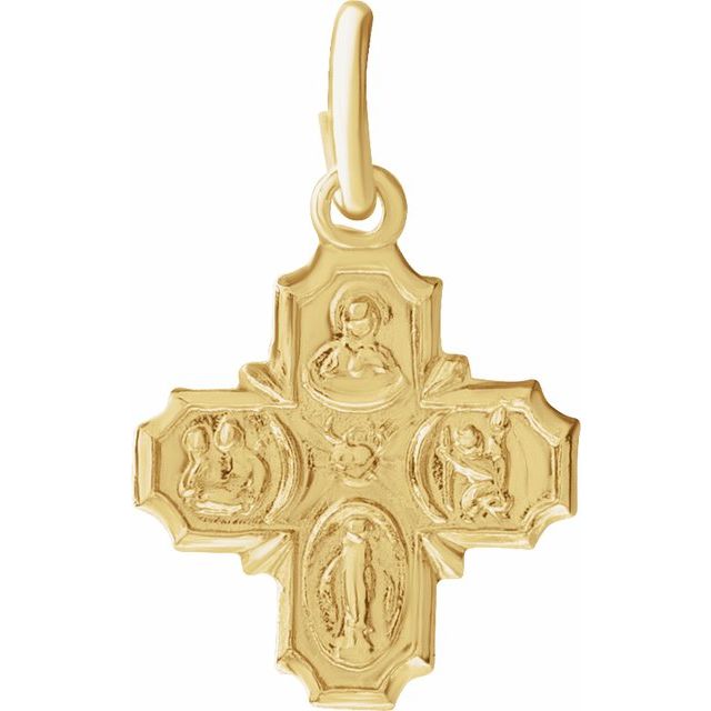 Four-Way Cross Medal Necklace or Pendant