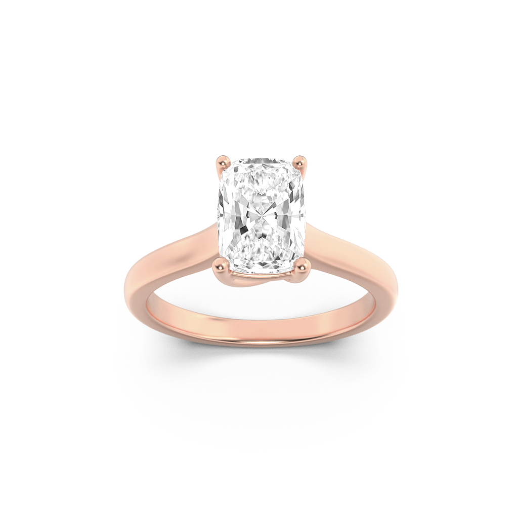 14K Rose Gold 1ctw Lab Diamond Ring, Size 7