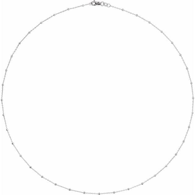 .85 mm Cable Chain with Faceted Beads