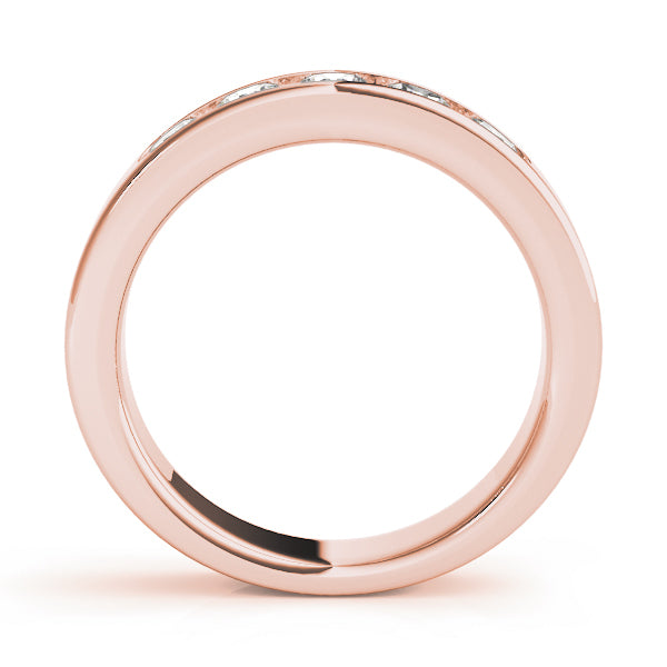 18K Rose Gold Multi-Diamond Wedding Ring