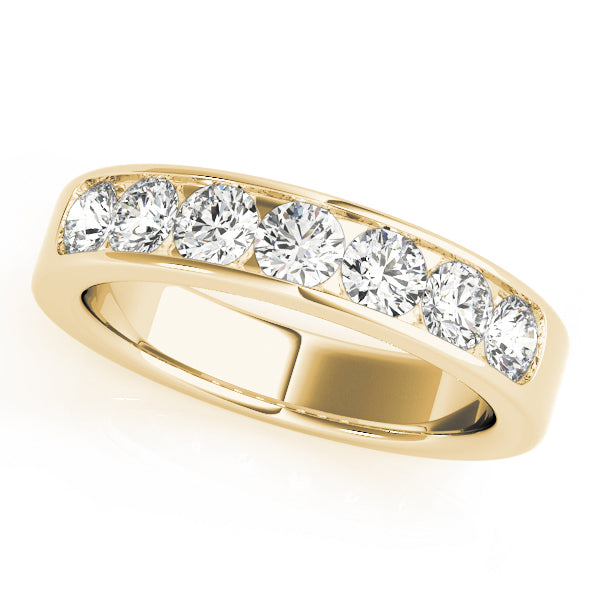 14K Yellow Gold Multi-Diamond Wedding Band