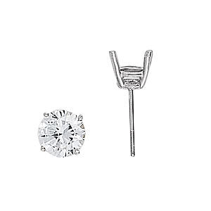 0.05CT Lab Diamond White Gold Stud Earrings