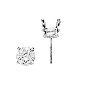 0.1CT Lab Diamond 14K Gold Stud Earrings