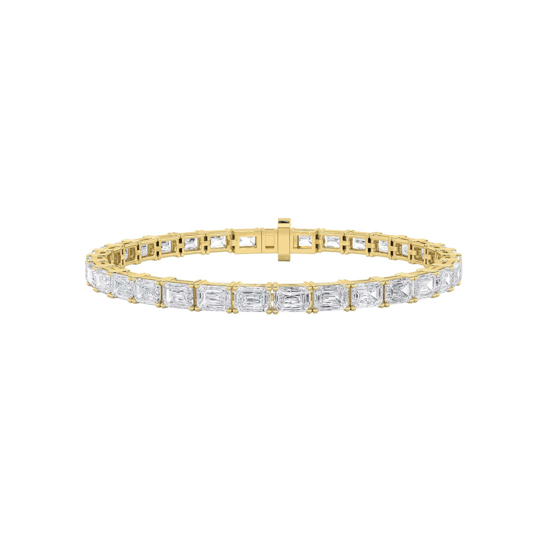 14KY 13ctw Lab Diamond Tennis Bracelet F+VS+