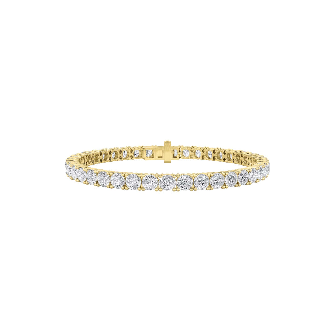 14KY 9ctw Lab Diamond Tennis Bracelet F+VS+