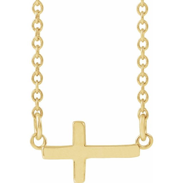 Sideways Cross Necklace