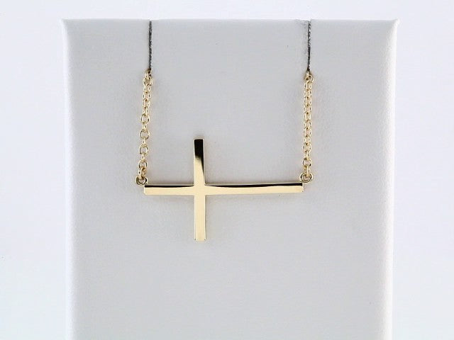 Sideways Cross Necklace