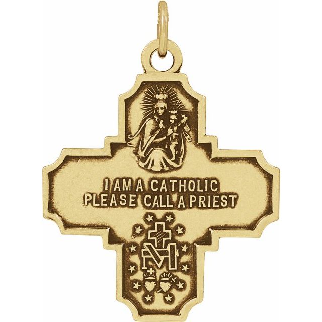 Four-Way Cross Medal Necklace or Pendant