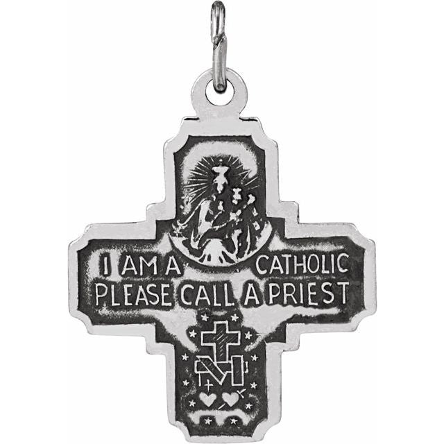 Four-Way Cross Medal Necklace or Pendant