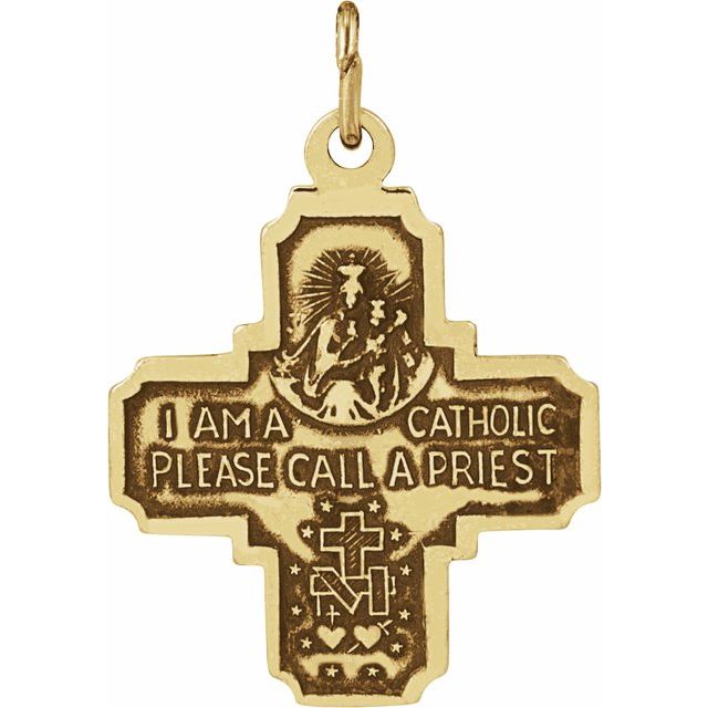 Four-Way Cross Medal Necklace or Pendant