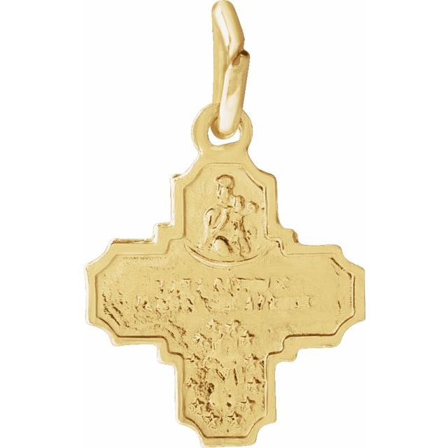 Four-Way Cross Medal Necklace or Pendant