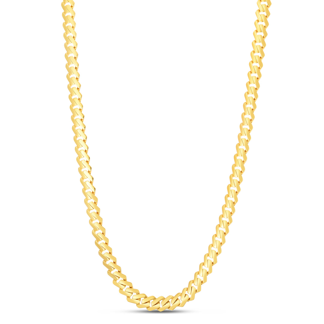 14K 8mm High Polish Modern Lite Edge Chain