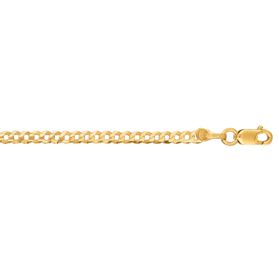 10K Gold 2.8mm Comfort Curb Chain