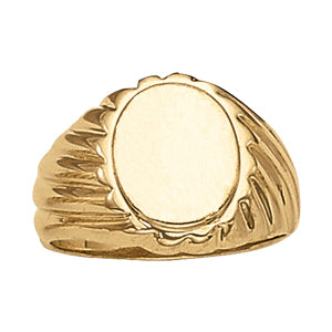 Mens Fashion Signet Ring in Multiple Gold Options