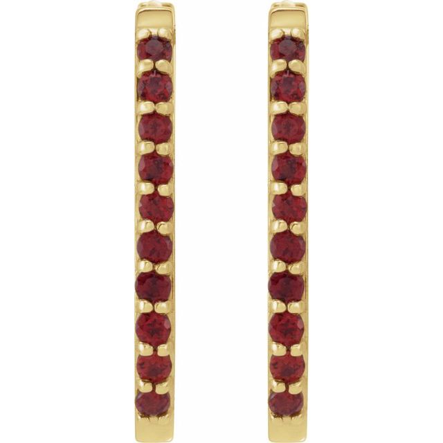 Accented Elongated Hoop Earrings