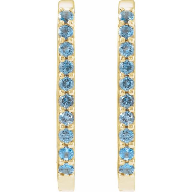 Accented Elongated Hoop Earrings