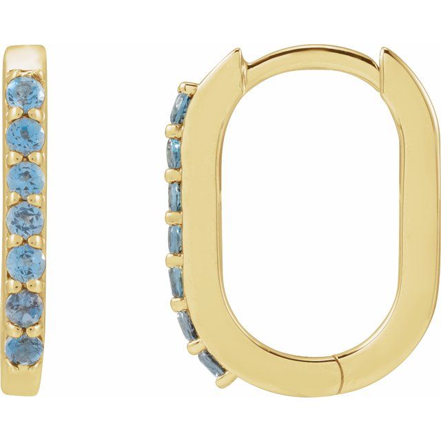 Accented Elongated Hoop Earrings