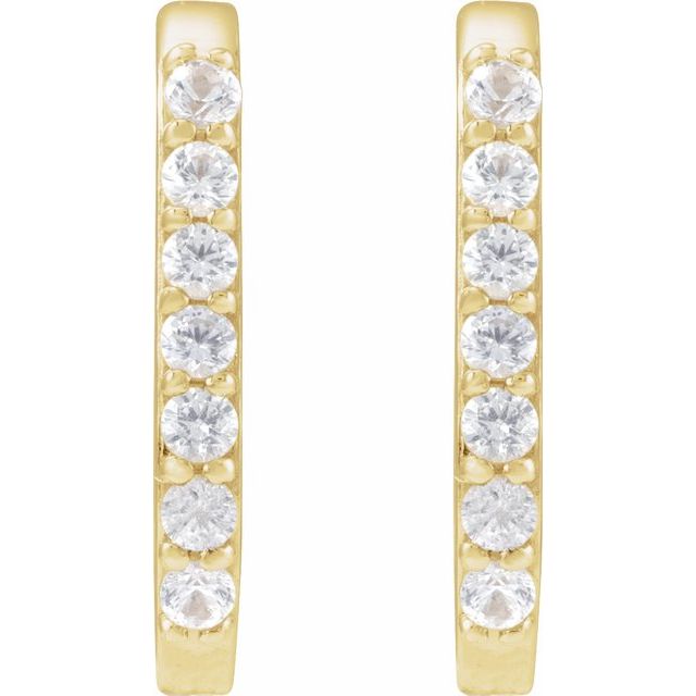 Accented Elongated Hoop Earrings