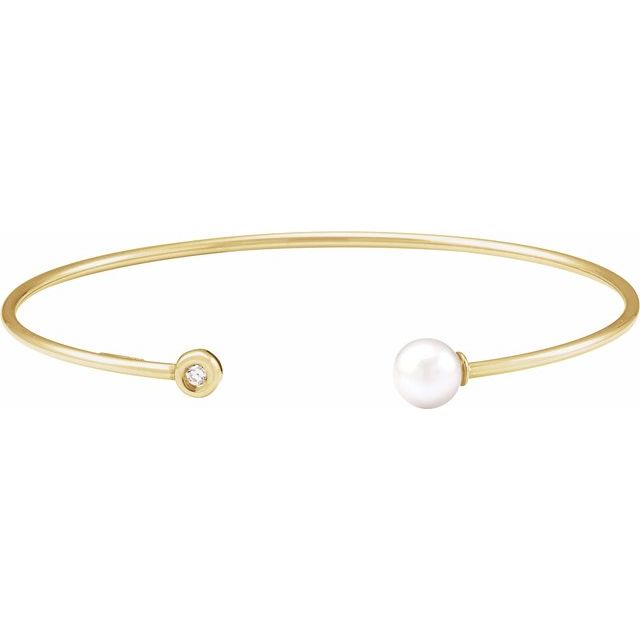 Accented Pearl Cuff Bracelet