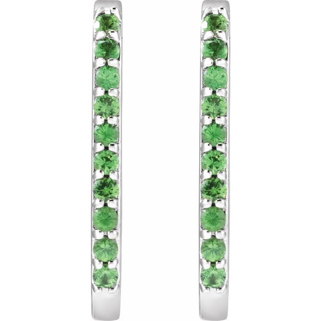 Accented Elongated Hoop Earrings