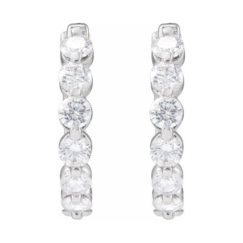 Lab-Grown Diamond Hoop Earrings