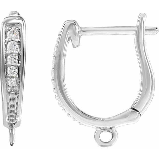 Accented Hinged Hoop Earring Top