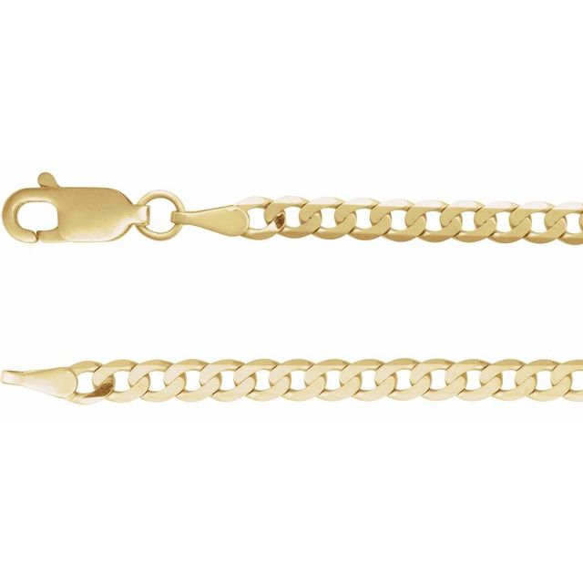 Bezel-Set Solitaire Curb Link Bracelet
