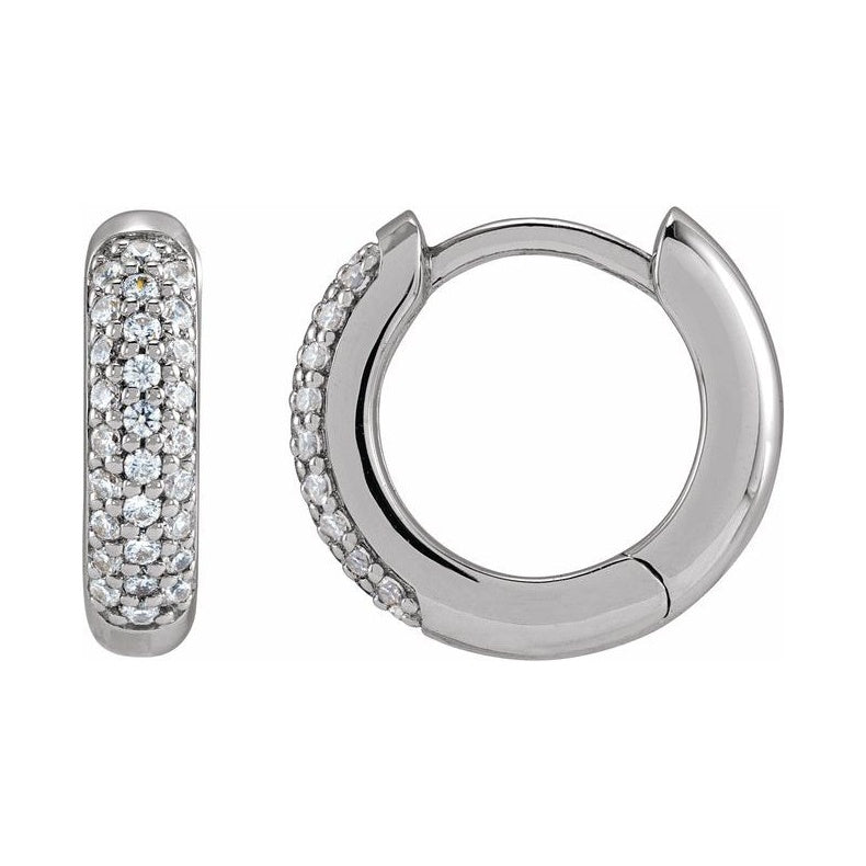 Lab-Grown Diamond Hoop Earrings