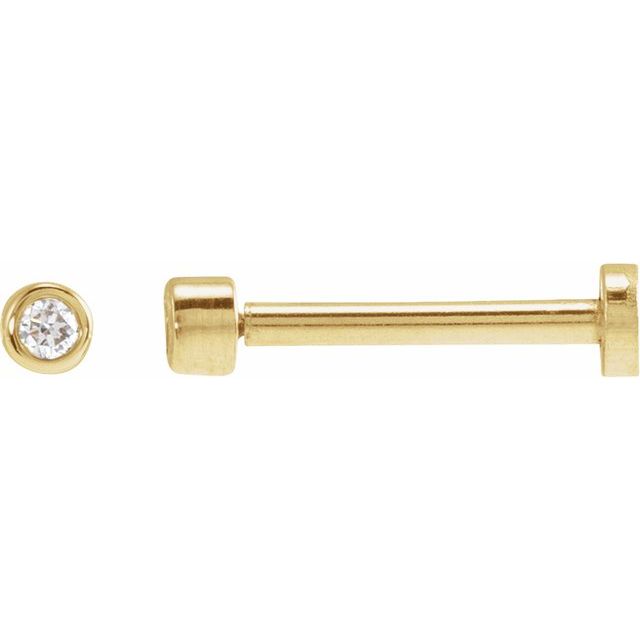 Round Bezel-Set Earrings