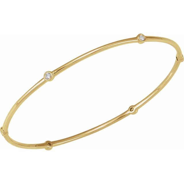 Bezel-Set Bangle Bracelet