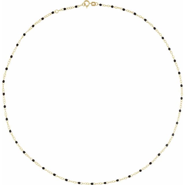 2 mm Enamel Bead Adjustable Chain
